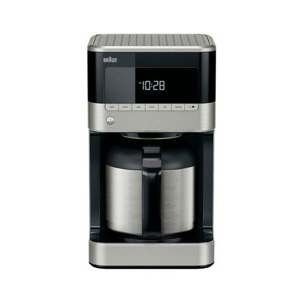 ARDEBO.de Braun KF 7125 Kaffeemaschine, mit Edelstahl-Thermokanne, 10 Tassen, 1000 Watt, schwarz/ silber