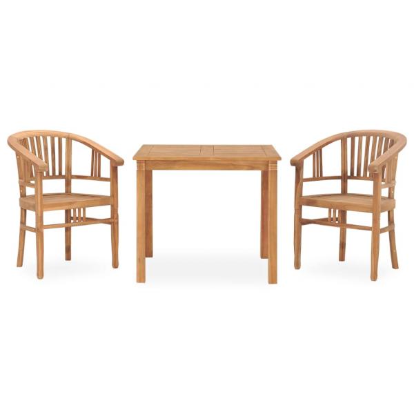 ARDEBO.de - 3-tlg. Garten-Essgruppe Teak Massivholz 