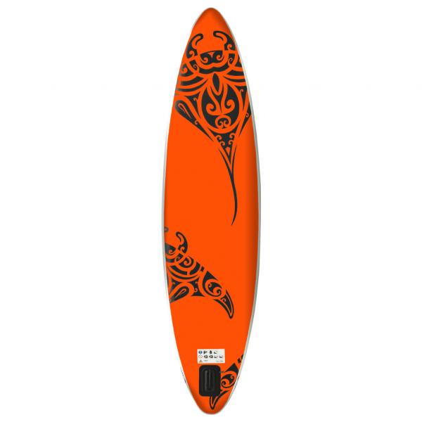 Aufblasbares Stand Up Paddle Board Set 305x76x15 cm Orange