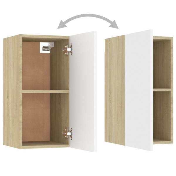 TV-Schrank Weiß Sonoma-Eiche 30,5x30x60 cm Holzwerkstoff