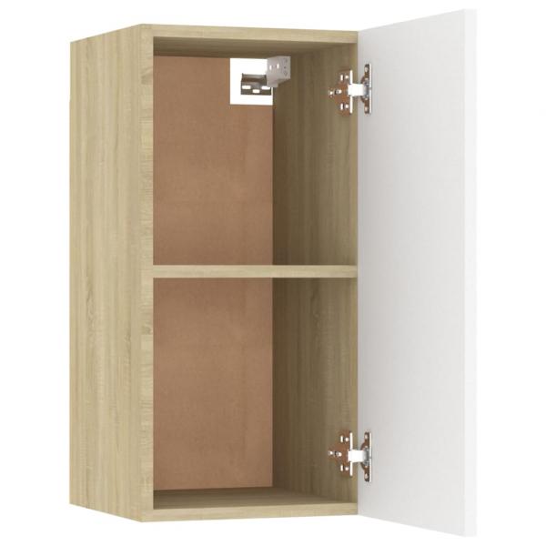 TV-Schrank Weiß Sonoma-Eiche 30,5x30x60 cm Holzwerkstoff