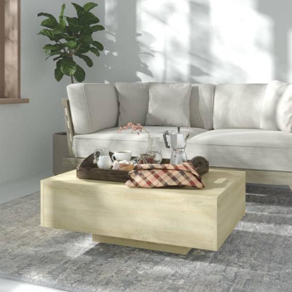 ARDEBO.de - Couchtisch Sonoma-Eiche 85x55x31 cm Holzwerkstoff