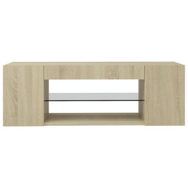 TV-Schrank mit LED-Leuchten Sonoma-Eiche 90x39x30cm