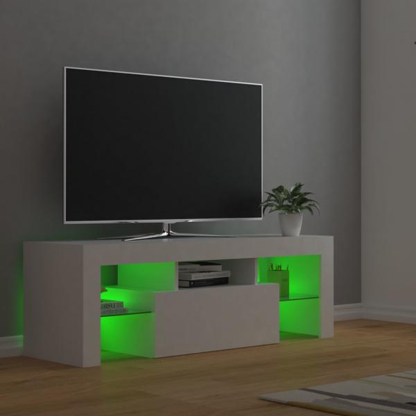 TV-Schrank mit LED-Leuchten Weiß 120x35x40 cm