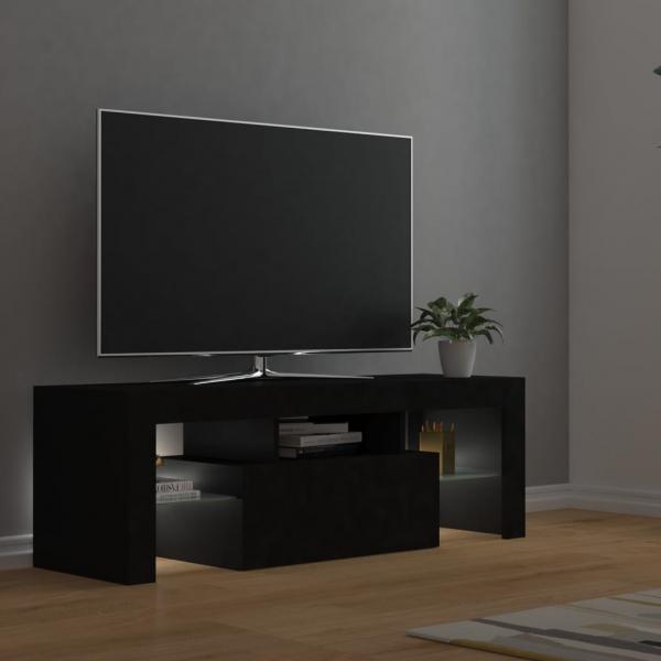 TV-Schrank mit LED-Leuchten Schwarz 120x35x40 cm