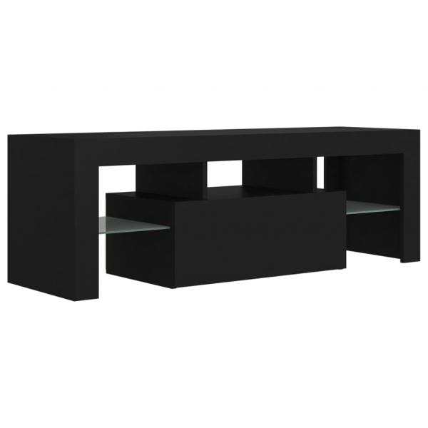 TV-Schrank mit LED-Leuchten Schwarz 120x35x40 cm