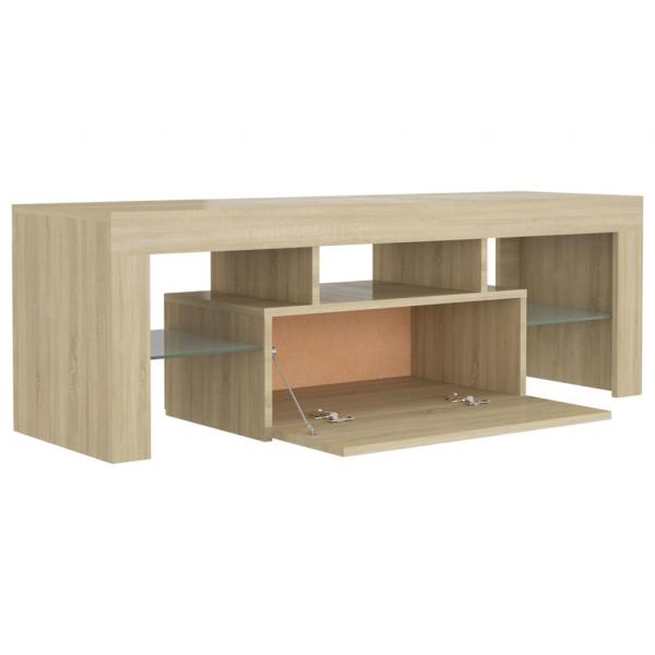 TV-Schrank mit LED-Leuchten Sonoma-Eiche 120x35x40 cm