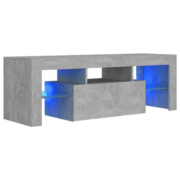 TV-Schrank mit LED-Beleuchtung Betongrau 120x35x40 cm