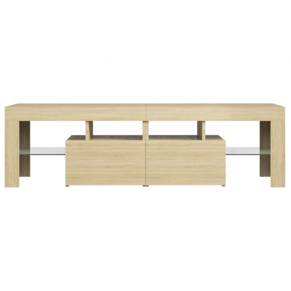 TV-Schrank mit LED-Beleuchtung Sonoma-Eiche 140x36,5x40 cm