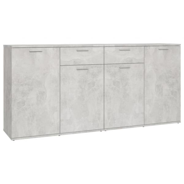 Sideboard Betongrau 160x36x75 cm Holzwerkstoff