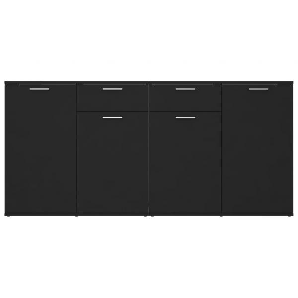 Sideboard Schwarz 160x36x75 cm Holzwerkstoff