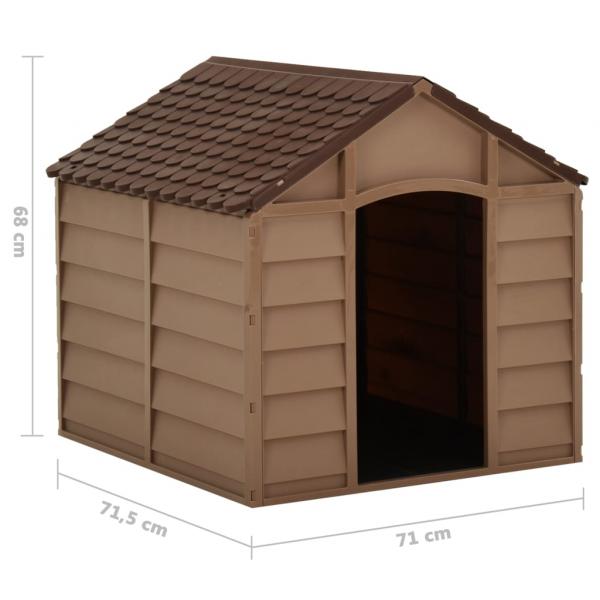 Hundehütte Braun 71x71,5x68 cm PP