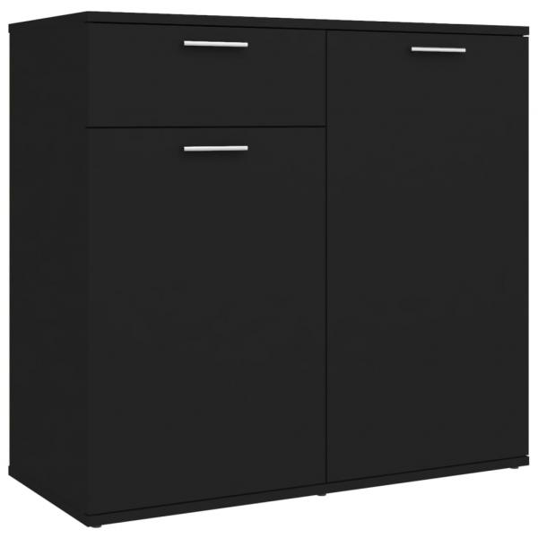 Sideboard Schwarz 80x36x75 cm Holzwerkstoff