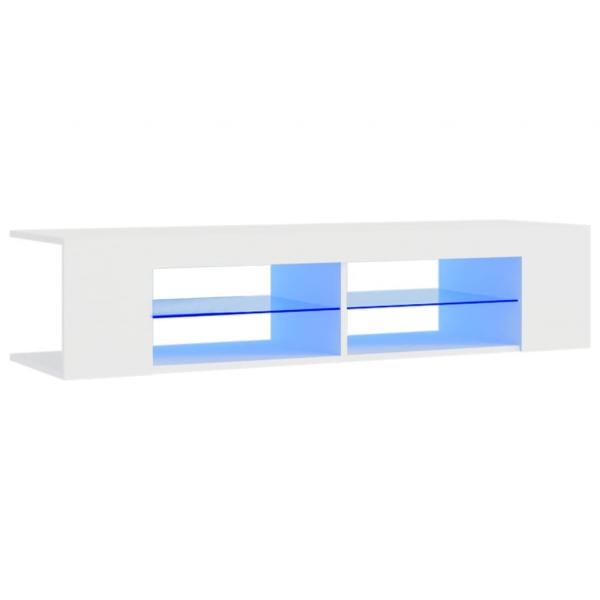 TV-Schrank mit LED-Leuchten Weiß 135x39x30 cm