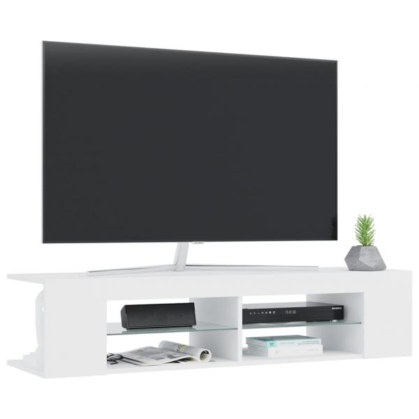 TV-Schrank mit LED-Leuchten Weiß 135x39x30 cm