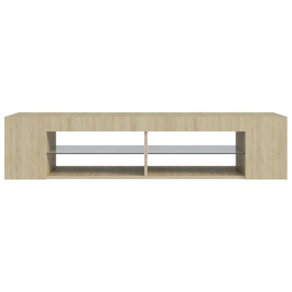 TV-Schrank mit LED-Leuchten Sonoma-Eiche 135x39x30 cm