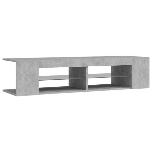 TV-Schrank mit LED-Leuchten Betongrau 135x39x30 cm