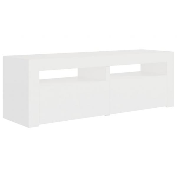 TV-Schrank mit LED-Leuchten Weiß 120x35x40 cm