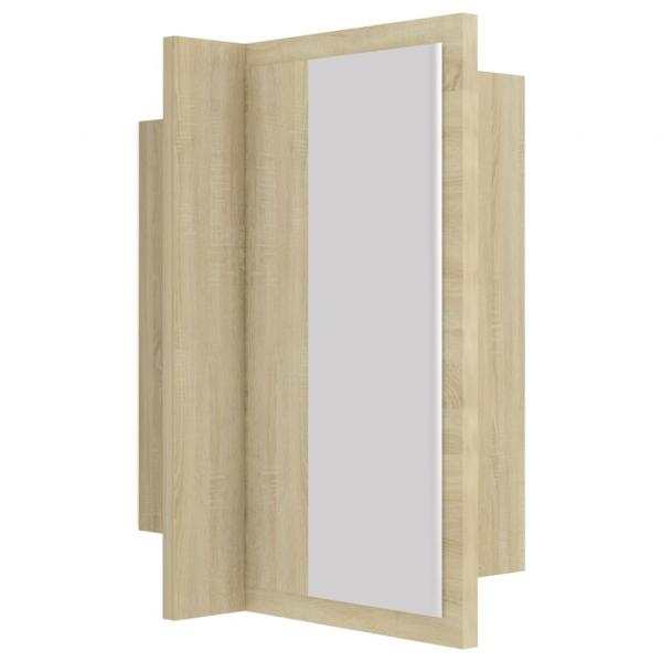 LED-Bad-Spiegelschrank Sonoma-Eiche 40x12x45 cm Acryl