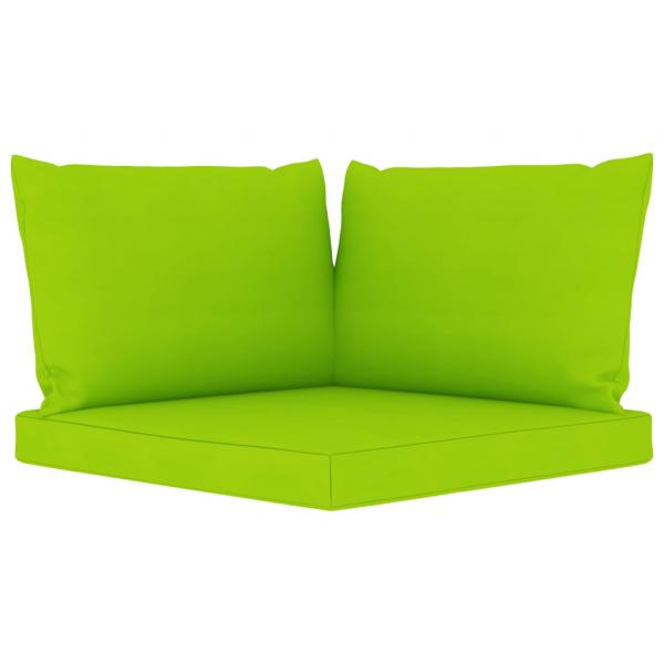 Gartensofa 4-Sitzer mit Kissen in Hellgrün