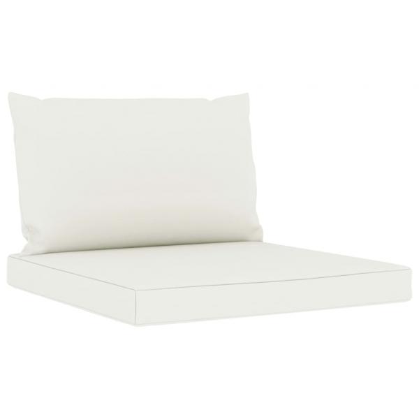 Gartensofa 4-Sitzer mit Kissen in Creme