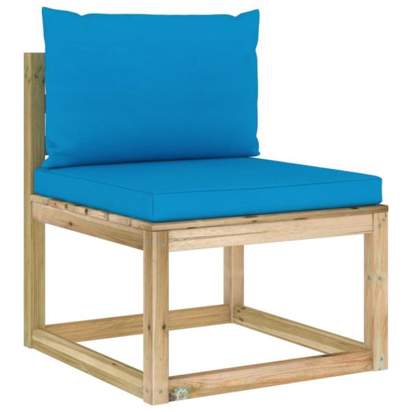 10-tlg. Garten-Lounge-Set mit Kissen Imprägniertes Kiefernholz