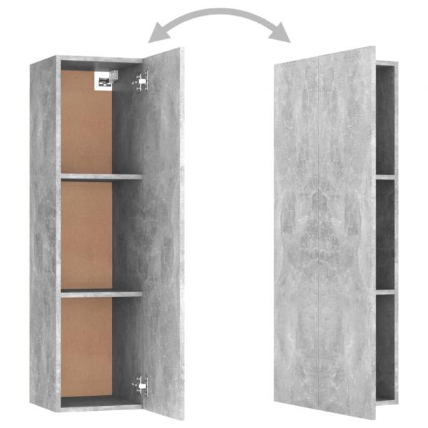 TV-Schrank Betongrau 30,5x30x110 cm Holzwerkstoff