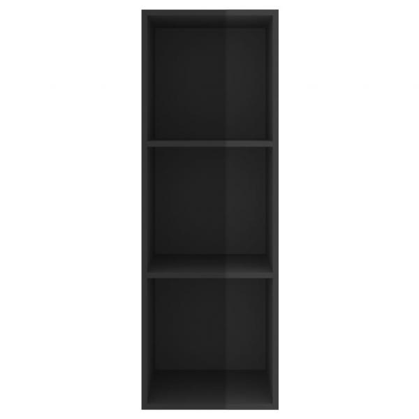 TV-Wandschrank Hochglanz-Schwarz 37x37x107 cm Holzwerkstoff