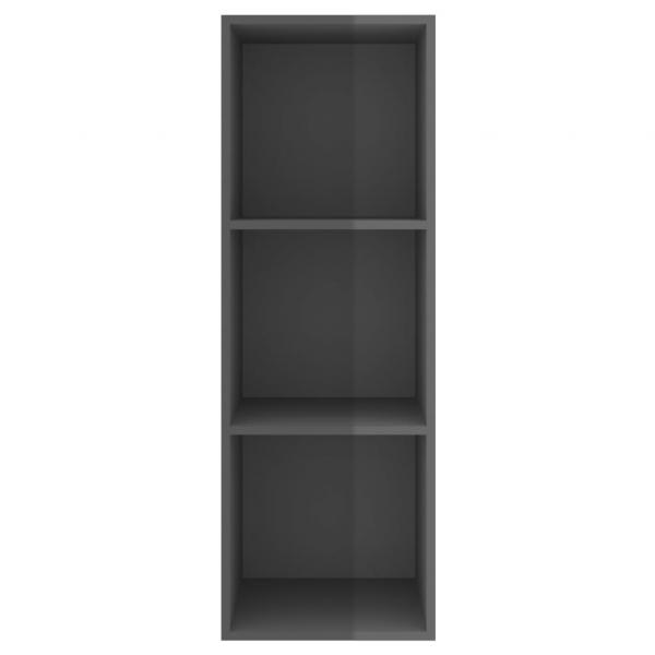 TV-Wandschrank Hochglanz-Grau 37x37x107 cm Holzwerkstoff