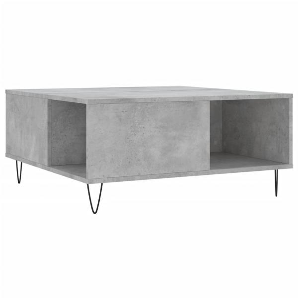 Couchtisch Betongrau 80x80x36,5 cm Holzwerkstoff