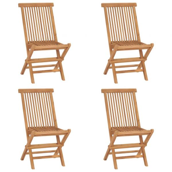 ARDEBO.de - Klappbare Gartenstühle 4 Stk. Massivholz Teak