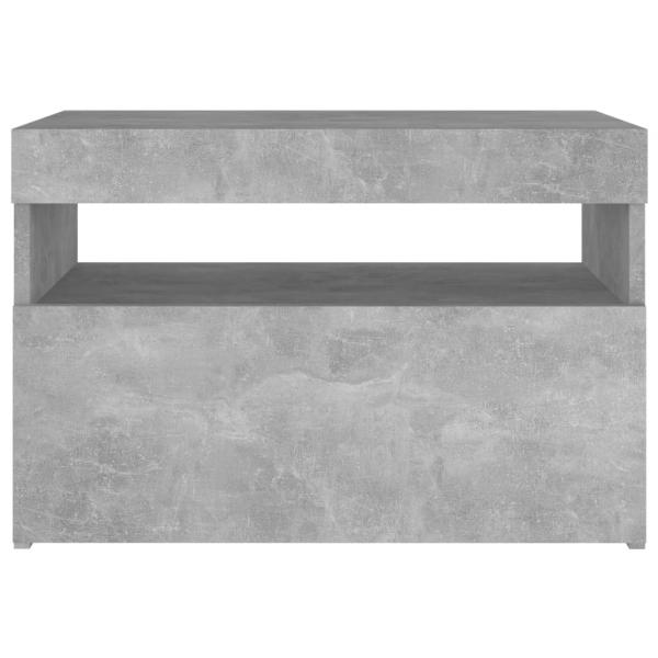 TV-Schränke LED-Leuchten 2 Stk. Betongrau 60x35x40 cm