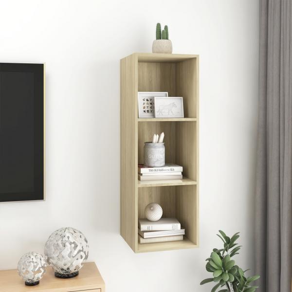 TV-Wandschrank Sonoma-Eiche 37x37x107 cm Holzwerkstoff