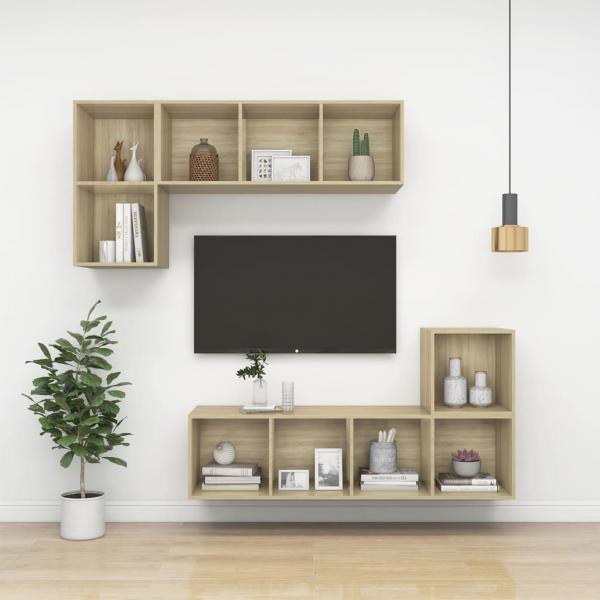 TV-Wandschrank Sonoma-Eiche 37x37x107 cm Holzwerkstoff