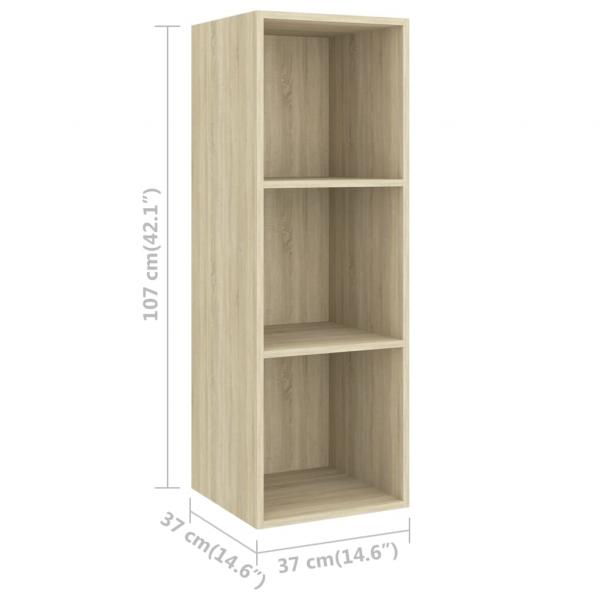 TV-Wandschrank Sonoma-Eiche 37x37x107 cm Holzwerkstoff