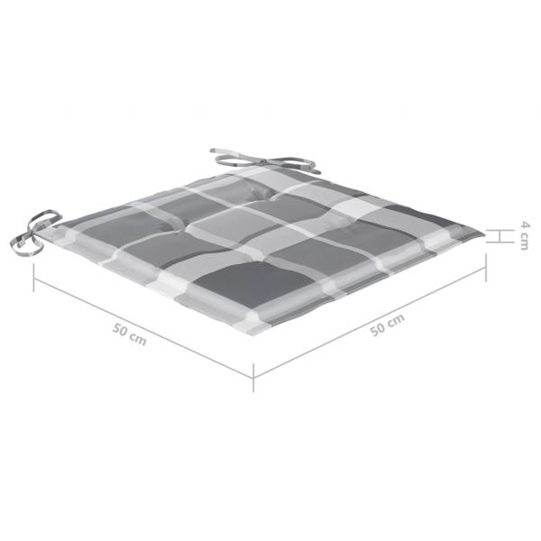 Garten-Essstühle 4 Stk. mit Kissen Massivholz Akazie 