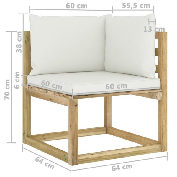 8-tlg. Garten-Lounge-Set mit Kissen Imprägniertes Kiefernholz