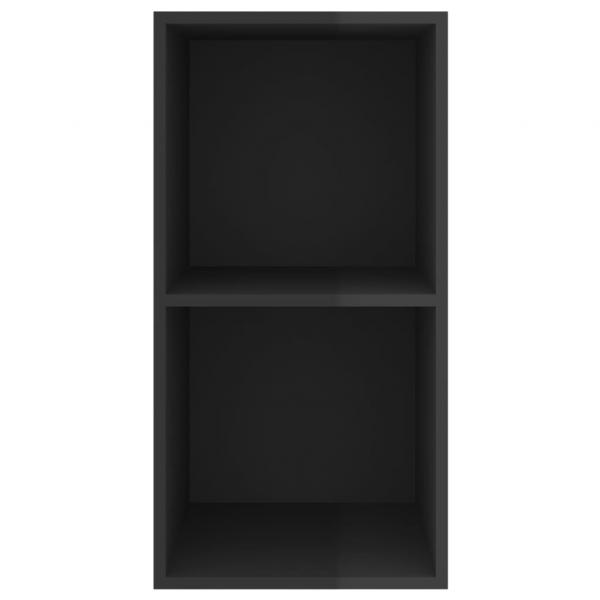 TV-Wandschrank Hochglanz-Schwarz 37x37x72 cm Holzwerkstoff