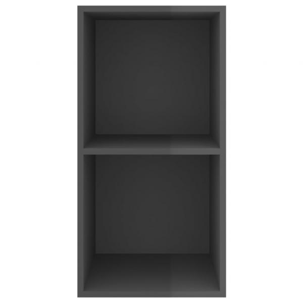 TV-Wandschrank Hochglanz-Grau 37x37x72 cm Holzwerkstoff