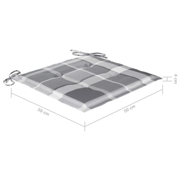 Garten-Essstühle mit Kissen 3 Stk. Massivholz Akazie 