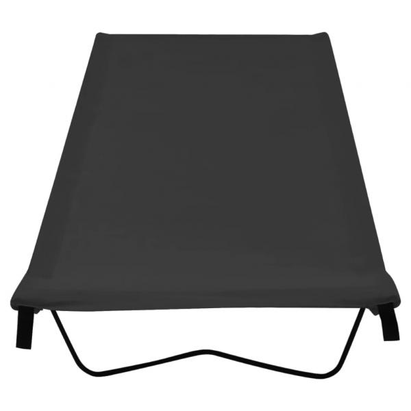 Campingbett 180x60x19 cm Oxford-Gewebe und Stahl Schwarz