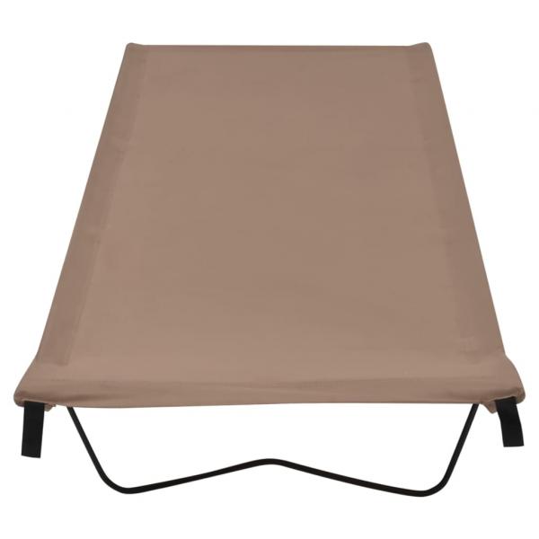 Campingbetten 2 Stk. 180x60x19 cm Oxford-Gewebe und Stahl Taupe