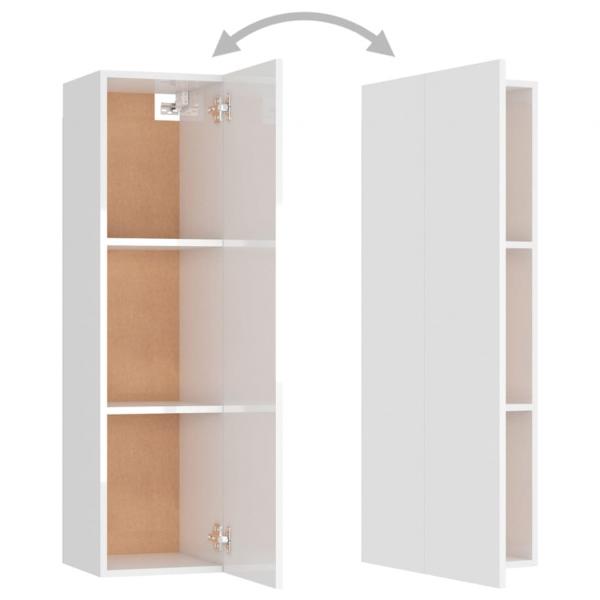 TV-Schrank Hochglanz-Weiß 30,5x30x110 cm Holzwerkstoff