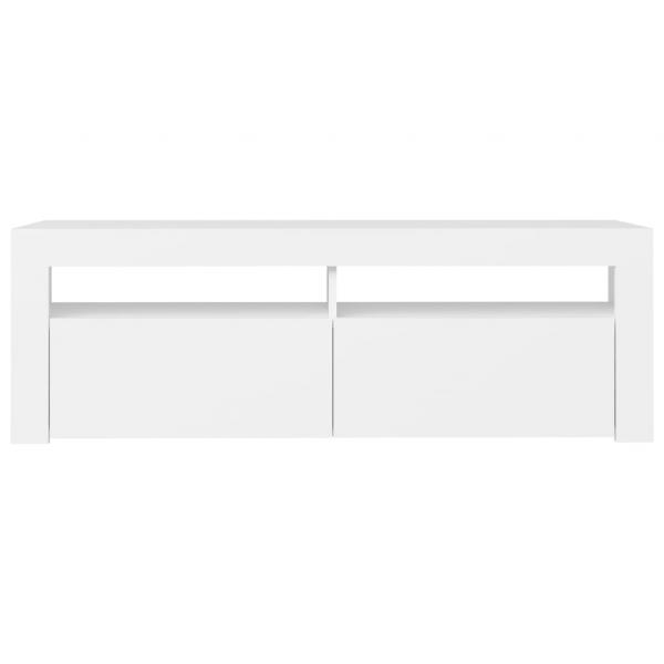 TV-Schrank mit LED-Leuchten Weiß 120x35x40 cm