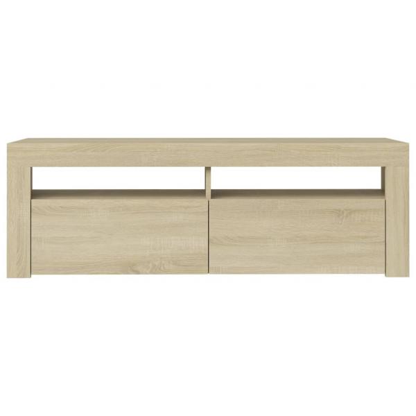 TV-Schrank mit LED-Leuchten Sonoma-Eiche 120x35x40 cm