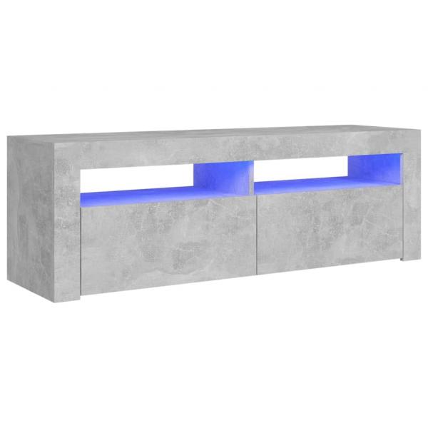 TV-Schrank mit LED-Beleuchtung Betongrau 120x35x40 cm