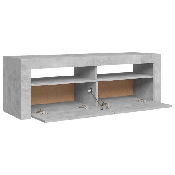 TV-Schrank mit LED-Beleuchtung Betongrau 120x35x40 cm