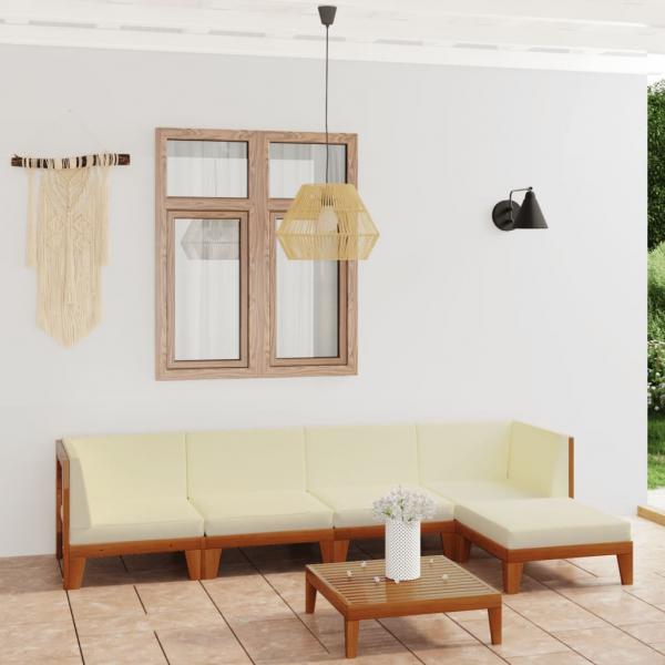 ARDEBO.de - 6-tlg. Garten-Lounge-Set mit Kissen Massivholz Akazie