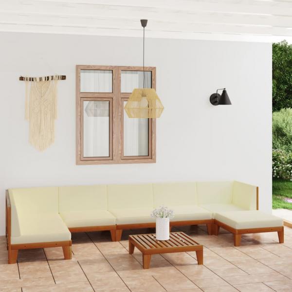 ARDEBO.de - 8-tlg. Garten-Lounge-Set mit Kissen Massivholz Akazie