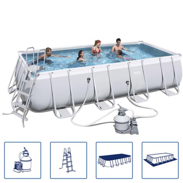 Bestway Power Steel Swimmingpool-Set Rechteckig 549x274x122 cm